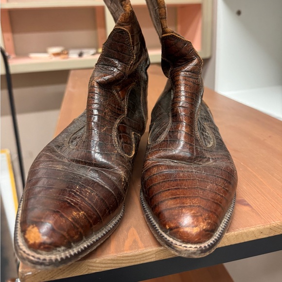 Vintage cowboy boots real leather - Picture 2 of 3